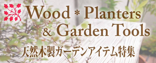 Wood * Planters & Garden Tools 天然木製ガーデンアイテム特集