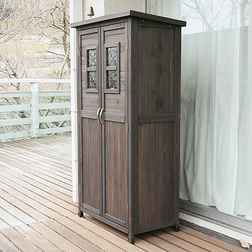 魅せる木製収納庫 ポタジェモザイク ハイタイプ ＜幅80×高さ